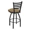 Holland Bar Stool Co 30" Swivel Bar Stool, Black Wrinkle, Canter Sand Seat 41030BW013 - alternate 4